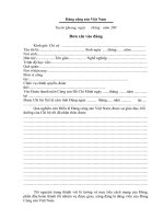 HO SO KET NAP DANG VIEN