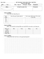 Đề & HDC- HSG - Địa Lý 8 vòng trường