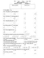 đề thi học kỳ 2 năm học 2008-2009