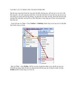 TẠO MỤC LỤC TỰ ĐỘNG CHO VĂN BẢN WORD 2003