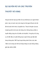SỰ QUYẾN RŨ VÀ CÁC TRUYỀN THUYẾT VỀ VÀNG ppt