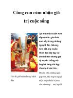 Cùng con cảm nhận giá trị cuộc sống doc