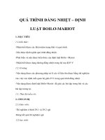 Vật lý lớp 10 căn bản - QUÁ TRÌNH ĐẲNG NHIỆT – ĐỊNH LUẬT BOILƠ-MARIOT pps
