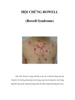 HỘI CHỨNG ROWELL (Rowell Syndrome) ppsx