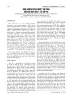 Ảnh hưởng của nhiệt độ cao đến sự đực hóa cá rô phi pptx