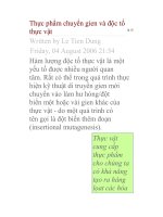 Thực phẩm chuyển gien và độc tố thực vật pptx