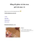 Đồng hồ ghim vải cho teen girl yêu may vá pps