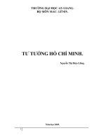 TƯ TƯỞNG HỒ CHÍ MINH - Nguyễn Thị Diệu Liêng ppt