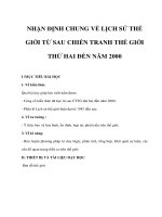 NHẬN ĐỊNH CHUNG VỀ LỊCH SỬ THẾ GIỚI TỪ SAU CHIẾN TRANH THẾ GIỚI THỨ HAI ĐẾN NĂM 2000 pptx