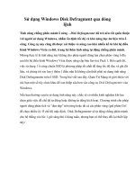 Sử dụng Windows Disk Defragment qua dòng lệnh potx