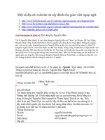 Một số địa chỉ website tin cậy dành cho giáo viên ngoại ngữ.