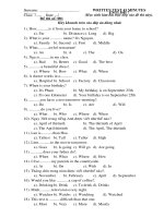Tuyen tap 22 de trac nghiem Anh 7 - HK II