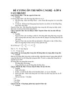 ĐỀ CƯƠNG ÔN THI MÔN C.NGHỆ - LỚP 8