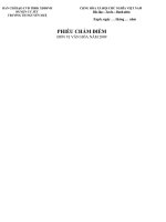 Phiếu chấm điểm Đơn vị văn hóa.