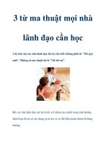 3 từ ma thuật mọi nhà lãnh đạo cần học docx