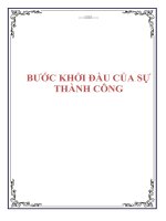 BƯỚC KHỞI ĐẦU CỦA SỰ THÀNH CÔNG ppt