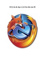 10 lý do đe dọa vị trí bá chủ của IE- P1 ppsx