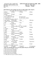 Đề kiểm tra anh 6 kì 2+ĐA