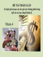 Slide lý luận giá trị qua các trường phái, các tác giả trong lịch sử học thuyết kinh tế pot