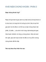 KHÁI NIỆM CHỨNG KHOÁN –PHẦN 3 pptx