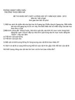 Đề thi KSCLmôn vật lý 6 hoc kỳ I năm hoc 2009-2010