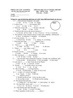 Đề kiểm tra anh 7 kì 2+ĐA