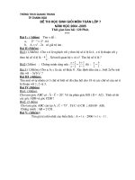 HSG Toán 7 có đáp án