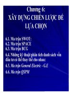 bài giảng quản trị chiến lược - chương 6 xây dựng chiến lược để lựa chọn