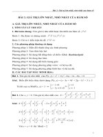 Tìm GTLN, GTNN của hàm số