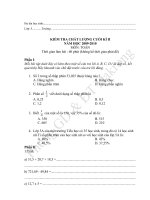 Đề kiểm tra chất lượng cuối kì II-2009-2010