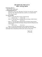 Đề kiểm tra học kì 2 - lớp 8