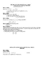 Đề và hướng dẫn chấm: Chuyên Nga-Pháp - Lam sơn