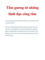 Tấm gương từ những lãnh đạo công tâm pps