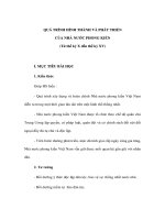 QUÁ TRÌ NH HÌNH THÀNH VÀ PHÁT TRIỂN CỦA NHÀ NƯỚC PHONG KIẾN - Giáo án lịch sử lớp 9 pps