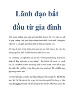 Lãnh đạo bắt đầu từ gia đình pptx