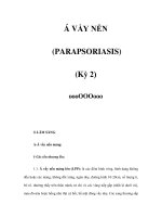 Á VẨY NẾN (PARAPSORIASIS) (Kỳ 2) ppsx