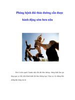 Phòng bệnh đái tháo đường cần được hành động sớm hơn nữa ppt