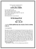 Kinh nghiêm dạy học truyện cổ tích ở trường THCS docx