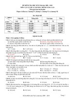 Thi HKII 11 NC Nguyễn Du - Đề + Đáp án