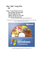 Mẹo sử dụng Win XP
