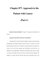 Chapter 077. Approach to the Patient with Cancer (Part 1) potx