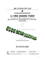 ÔN TẬP HỌC KÌ II MỘT SỐ MÔN 11
