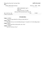 Kiểm tra  học kì I (2008-2009)