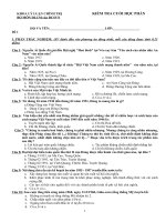 Đề thi tham khảo môn Tư tưởng Hồ Chí Minh - Phần 1 ppsx