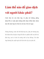 Làm thế nào để giao dịch với người khác phái? docx