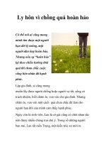 Ly hôn vì chồng quá hoàn hảo doc