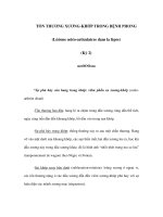 TỔN THƯƠNG XƯƠNG-KHỚP TRONG BỆNH PHONG (Lésions ostéo-articulaires dans la lèpre) (Kỳ 2) pot