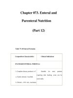 Chapter 073. Enteral and Parenteral Nutrition (Part 12) pps