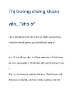 Thị trường chứng khoán vẫn...