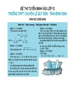 Đề luyện vào 10-Toán